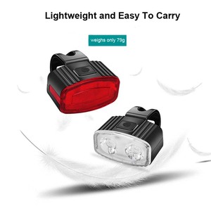 En nuevo conjunto de luces de <span class=keywords><strong>bicicleta</strong></span>, luz trasera LED de conducción trasera, faro recargable por USB, <span class=keywords><strong>lámpara</strong></span> de advertencia de seguridad <span class=keywords><strong>para</strong></span> ciclismo - Product Image 4