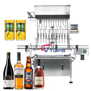 Automatic Medical Alcohol / Chemical Liquid / Acetic Acid Filling Capping Machine with Multi Nozzles