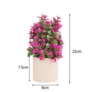 人工花盆栽ミニ小さな鉢植えシミュレーショングリーン植物リビングルームオフィス入り口ワインキャビネット装飾 - Product Image 4