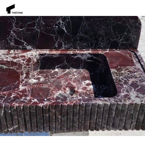 Tostone Đỏ Rosso levanto đá cẩm thạch tự nhiên treo tường Bồn Rửa cho nhà hiện đại biệt thự khách sạn phòng tắm nhà vệ sinh nội thất Vanity trang trí nội thất - Product Image 2