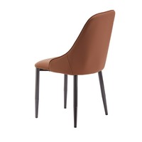 Chaise de salle à manger moderne haut de gamme, style minimaliste italien, luxe léger, avec structure en acier et finition anti-rayures, pour l'exportation.