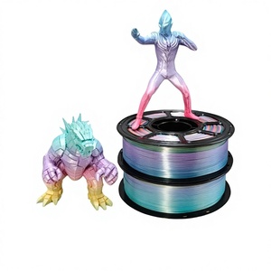 เส้นใยพิมพ์ 3 มิติ Rainbow Silk PLA ขนาด 1.75 มม. น้ำหนัก 1 กก. เป็นมิตรกับสิ่งแวดล้อม หลายสี ผิวมันเงาเรียบเนียน สำหรับงาน DIY ตกแต่งศิลปะ - Product Image 1
