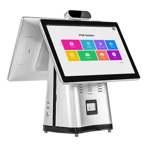 Android 11 All in one pos cash register dual screen pos terminal QR code scanner pos hardware with thermal printer
