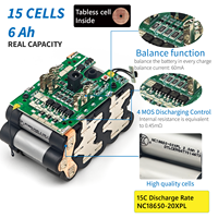 Tlecell paket baterai pengganti Li-ion 21V 2/4/6AH untuk perkakas listrik Makita 18V kompatibel dengan obeng 18V termasuk BMS