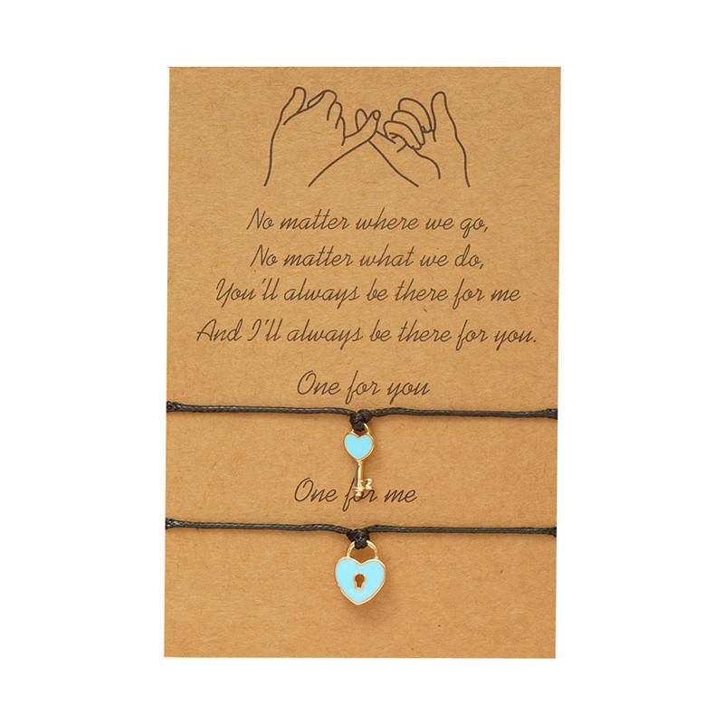 Trendy Heart Shape Couple Yarn Bracelet For Gifts Oem