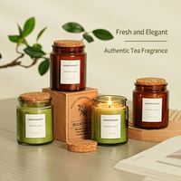 Bougie aromatique en cire de soja dans un bocal, faite à la main, décoration d'intérieur, cadeau pour chambre à coucher, salon de thé