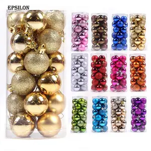 Epsilon atacado colorido bolas grandes do natal, para decoração natalina, enfeites de bola transparentes, 100