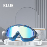 Masque de natation Revêtement miroir Anti-buée Imperméable Équipement de natation Grand cadre Lunettes de natation Adulte
