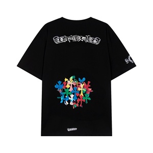 Productos para Dropshipping 2026: Camiseta de Manga Corta con Estampado de Letras CH, Venta Caliente de Verano 2026, Transpirable, 100% Algodón, Ropa al por Mayor - Product Image 4