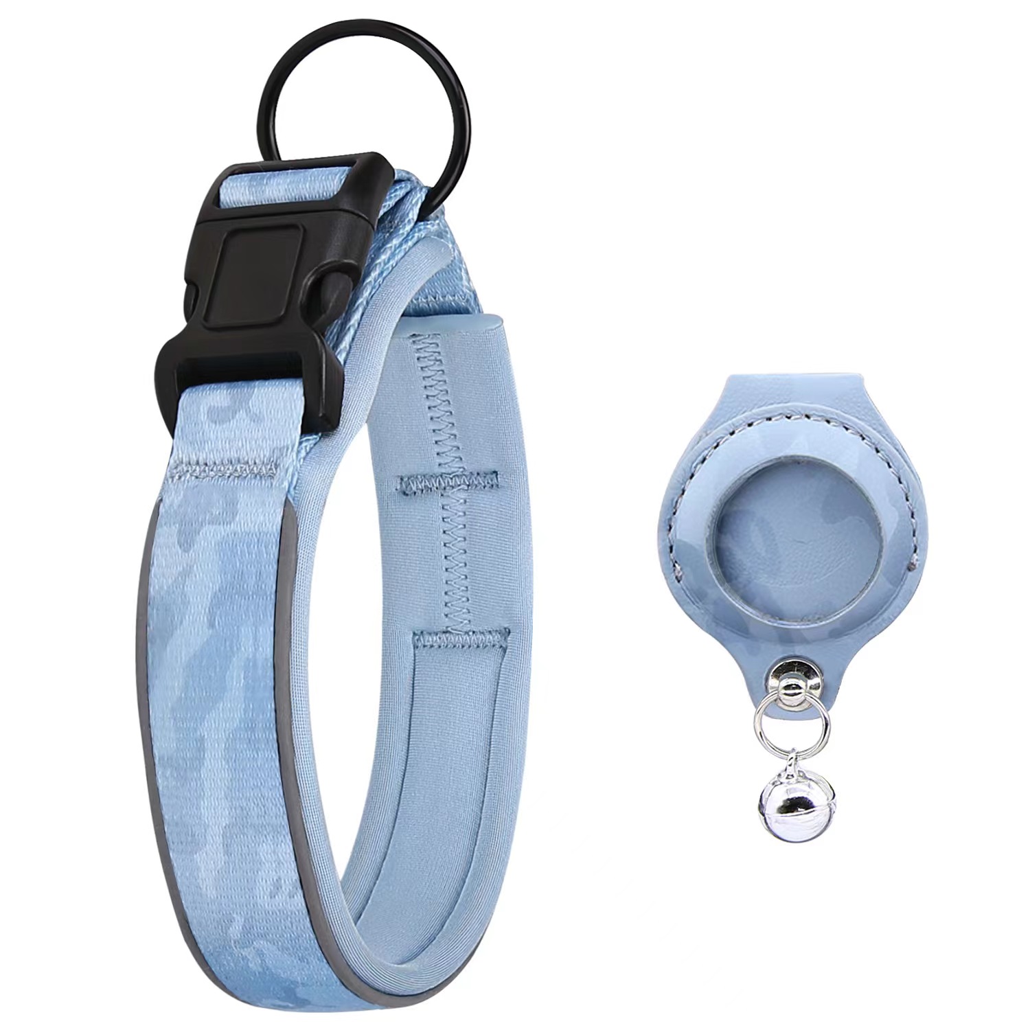 Nice Quality Detachable Dog Collar With Air Tag Hole Multi-Color Nylon&Cotton Pet Accessory For Pet Dog