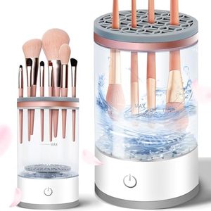 2024 Nuevo limpiador eléctrico de brochas de maquillaje USB automático giratorio brochas cosméticas limpiador Herramientas de limpieza rápida y exhaustiva - Product Image 3