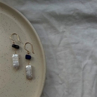 Pendientes Colgantes de Perlas Barrocas Delicadas con Cristal Rojo Cuarzo, Chapados en Oro sobre Plata de Ley, Joyería de Boda para Mujer, Resistentes al Deslustre
