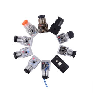 12V 24V CC 18mm 11mm 9.4mm MPM DIN 43650 Forma A Forma B Forma C Conector Hembra Impermeable para Bobina Solenoide DIN con LED - Product Image 1