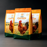Alimentation pour oiseaux 2 kg, sac d'alimentation en plastique refermable pour poulet et poisson, emballage de 50 kg, sac d'alimentation pour poulet de 5 kg