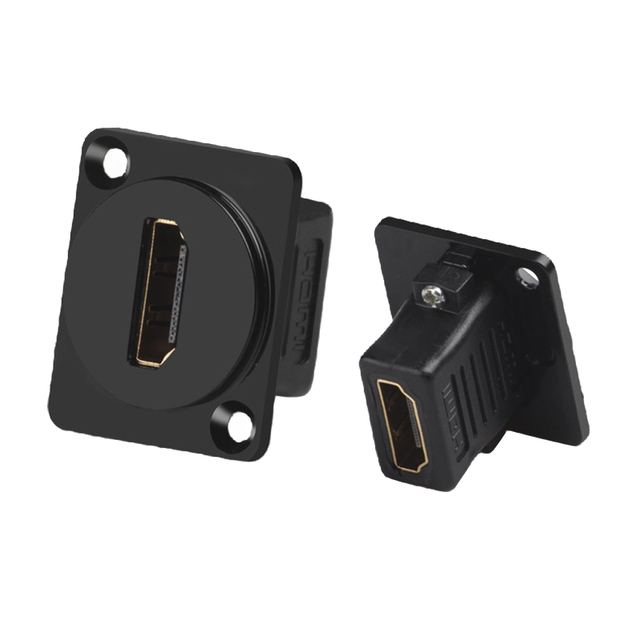 D-Type for Feedthrough Module Zinc Alloy Panel Mount for Female to Female Adapter Straight/Right Angle with Cable Option