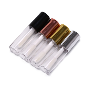 Tube à gloss carré vide pour maquillage, 5 ml, plastique mat givré, forme ronde personnalisée, flacon de teinte à lèvres, emballage - Product Image 2