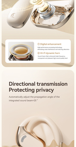 Audífonos Deportivos Inalámbricos con Gancho para la Oreja, Interacción de Voz con IA, LED Digital, Color Dorado y Negro - Product Image 4