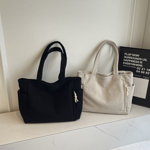 2025 transfrontalier femme velours <span class=keywords><strong>sac</strong></span> à bandoulière velours côtelé <span class=keywords><strong>sac</strong></span> fourre-tout Simple couleur unie grande capacité femme sacs à <span class=keywords><strong>main</strong></span> - Product Image 1