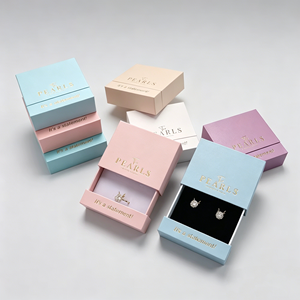 Custom Logo <b>Drawer</b> Jewelry Boxes <b>Set</b> With Satin Inner Jewellery Packaging For Wedding Favors Jewelry Display And Wholesale Use - Product Image 3