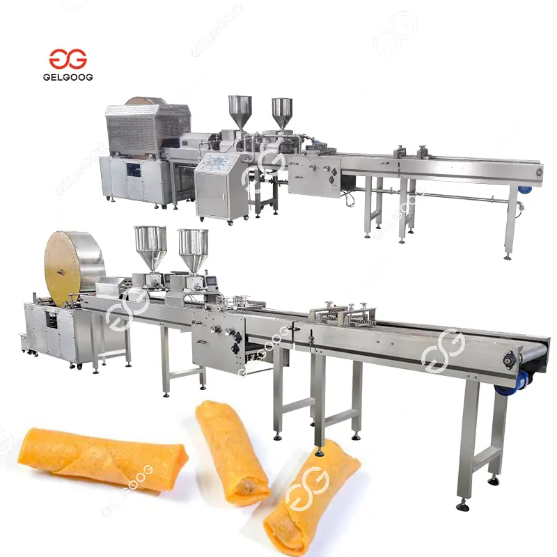 Fully Automatic Vegetable Spring Roll Rolling Machine Line Lumpia Making Spring Roll Machine