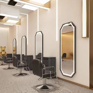 Espejo de Maquillaje para Barbería en Oferta, Espejo Ovalado con Marco Dorado, Luz LED de Pared, Espejo para Salón de Belleza, Pantalla Inteligente, Espejo para Baño - Product Image 6