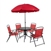 Anpassbare, frei kombinierbare, coole, leicht zu reinigende, tragbare, klappbare Eisen-Gartenmöbel für den Außenbereich, Hotel, Park, Café, Kaffeetisch und Stuhl