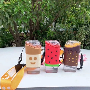 Bình Nước Trẻ Em Hình Que Kem Hoạt Hình Bằng Nhựa Có Dây Đeo Ống Hút Bình Đựng Bánh Donut Toma Todo Nino Bằng Nhựa Cho Trẻ Em - Product Image 4