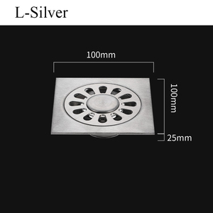 Accessoires de salle de bain OEM : Siphon de douche linéaire en acier inoxydable noir brossé et or brossé - Product Image 3