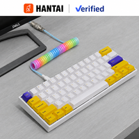 Câble de clavier USB-A Type-C enroulé détachable en métal de type aviateur, conducteur en cuivre pur, design pastel coloré pour clavier mécanique