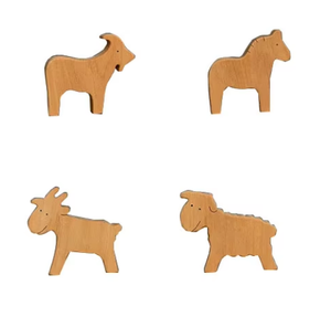 Juguetes de Animales de Madera Personalizados, Lindos y Educativos, Montessori, Dinosaurio, Tortuga, <span class=keywords><strong>Lobo</strong></span>, Mapache, Juguete para Niños Pequeños - Product Image 6