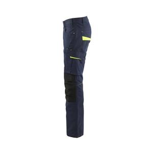 BLAKLADER - 149513308633C150 Service Ttrousers con elástico Azul marino oscuro/Amarillo-PANTALÓN DE TRABAJO EAN 7330509893302 - Product Image 4