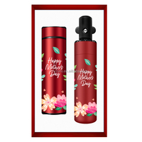 Vente en gros de cadeaux de mariage, cadeau de fête des mères pour maman, coffret cadeau personnalisé, parapluie + fiole à vide pour femmes, promotionnel