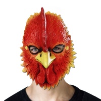 Nouveau Masque de tête de poulet en PU transfrontalier, couvrant entièrement la tête, pour carnaval, coiffe d'animal coq, maquillage COS et performance scénique