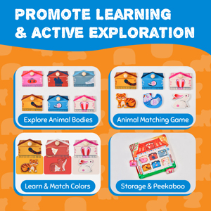 Joycat Du Lịch Câu Đố Cuốn Sách Bộ Dụng Cụ Montessori Học Tập Đồ Chơi Bằng Gỗ Động Vật Phù Hợp Với Câu Đố - Product Image 4