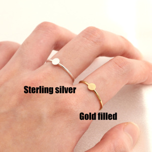 Classic KUMOKUMO 925 Sterling Silver Non-Tarnish Disc Stacking Ring for Women <strong>America</strong> Origin <strong>Jewelry</strong> Making <strong>Supplies</strong> - Product Image 3