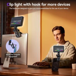 ไฟเซ<span class=keywords><strong>ล</strong></span>ฟี่พกพา CYKE สำหรับ iPhone RGB ไฟเติมแบบวงแหวนสำหรับก<span class=keywords><strong>ล</strong></span>้องถ่ายรูป แต่งหน้า ถ่ายภาพ รุ่น D10S ชาร์จซ้ำได้ - Product Image 4