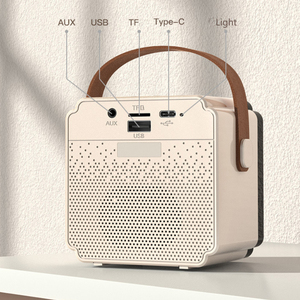 Mini haut-parleur Hi-Fi actif à double microphone avec éclairage LED RGB, 2 microphones sans fil pour chanter du karaoké, audio Hi-Fi, cadeaux Hi-Fi - Product Image 6