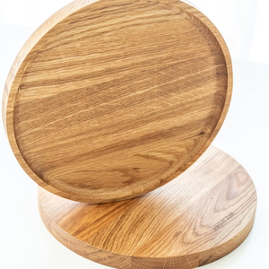 Artisanat en bois Plateau de service rectangulaire en bois Ensemble de 3 Finition naturelle Multifonctionnel Thé Café Petit-déjeuner Nourriture au prix le plus bas - Product Image 1