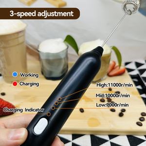 Batidora eléctrica portátil al por mayor del fabricante, batidora de café, espumador de leche, mezclador de harina con carga USB, licuadora portátil - Product Image 5