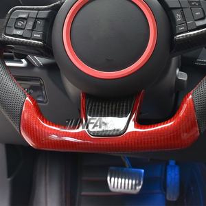 Volante de fibra de carbono rojo personalizado 2022 volante de fondo plano para <span class=keywords><strong>Jaguar</strong></span> - Product Image 3