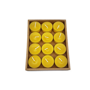 Reine Bienenwachs-Öko-Teelichter für Diwali, 4 Stunden Brenndauer, Natürlich Gelb, Rauchfrei, Sauber Brennend für Zuhause, Kirche und Spa - Product Image 6