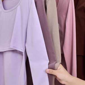 Ropa <span class=keywords><strong>de</strong></span> Otoño para Mujeres Embarazadas, Top <span class=keywords><strong>de</strong></span> Algodón Puro, Ropa <span class=keywords><strong>de</strong></span> <span class=keywords><strong>Lactancia</strong></span> Posparto, <span class=keywords><strong>Pijamas</strong></span> <span class=keywords><strong>de</strong></span> <span class=keywords><strong>Invierno</strong></span> para <span class=keywords><strong>Lactancia</strong></span>, Ropa Interior Cálida <span class=keywords><strong>de</strong></span> Talla Grande - Product Image 3