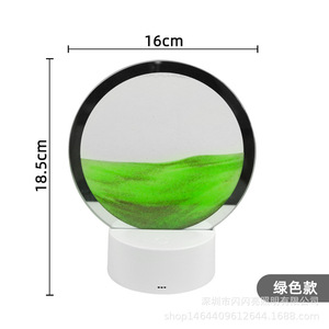 Liusha Desk Lamp 3D Flowing Sand Art Led Night <b>Light</b> Round Remote Control USB Power Creative Ambient Decor For Bedroom Living - Product Image 3