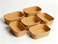 VIRTUES Logo personnalisé Écologique Biodégradable Compostable Compatible micro-ondes Jetable Pulpe de canne à sucre Bagasse 32 oz Salade à emporter