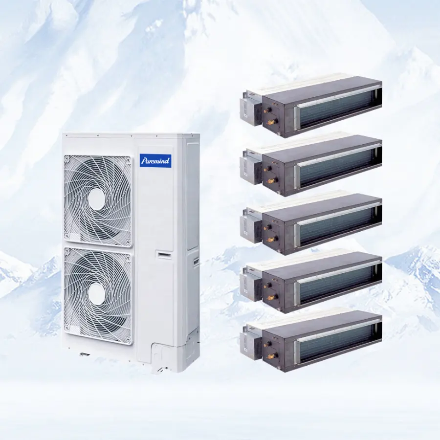 Gree Multi Zone Split Airconditioners Inverter R410a Lichte Commerciële Centrale Airconditioning Hvac Cassette Geleide Ac Unit