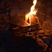 Barbecue d'extérieur, brasero de camping, poêle à bois, table de chauffage, grille en acier inoxydable 304, table à feu portable et détachable