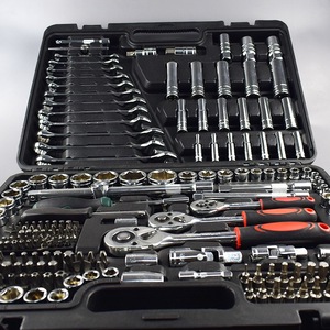 216-Piece 자동 수리 기계 공구 키트 1-서랍 헤비 듀티 금속 상자 OEM 지원 케이스 핸드 메탈 파일 렌치 자동차 - Product Image 6