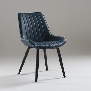 Chaises de salle à manger modernes italiennes de haute qualité en cuir PU avec pieds en métal pour la maison et les restaurants - Product Image 2