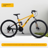 Vélo de montagne à double suspension souple de 26 pouces, cadre en alliage d'aluminium, frein à disque mécanique, vitesse variable, tout-terrain F