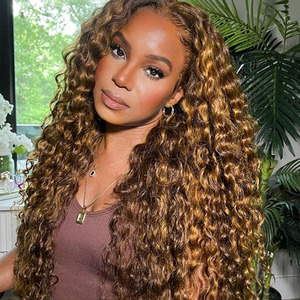 Pelucas de cabello humano virgen brasileño con cierre de encaje Onda al agua Compra a granel Cabello rizado 14-40 pulgadas Pelucas de cabello humano a granel Producto de venta al por mayor - Product Image 2